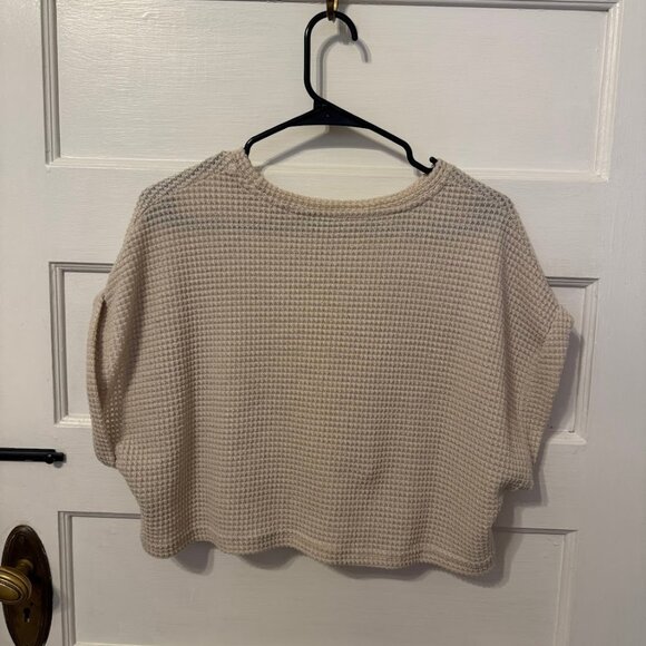 Cropped Waffle-Knit Top - Picture 1 of 1